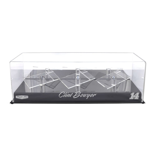 Clint Bowyer #14 Stewart-Haas Racing 3 Car 1/24 Scale Die Cast Display Case With Platforms