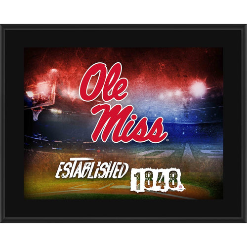 Ole Miss Rebels 10.5'' x 13'' Sublimated Horizontal Team Logo Plaque