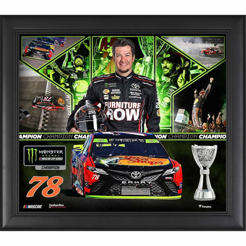 Martin Truex Jr Furniture Row Racing Framed 15'' x 17'' 2017 Monster Energy NASCAR Cup Series Champion Collage