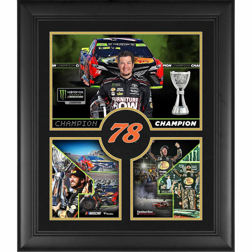 Martin Truex Jr Furniture Row Racing Framed 20'' x 24'' 2017 Monster Energy NASCAR Cup Series Champion Collage