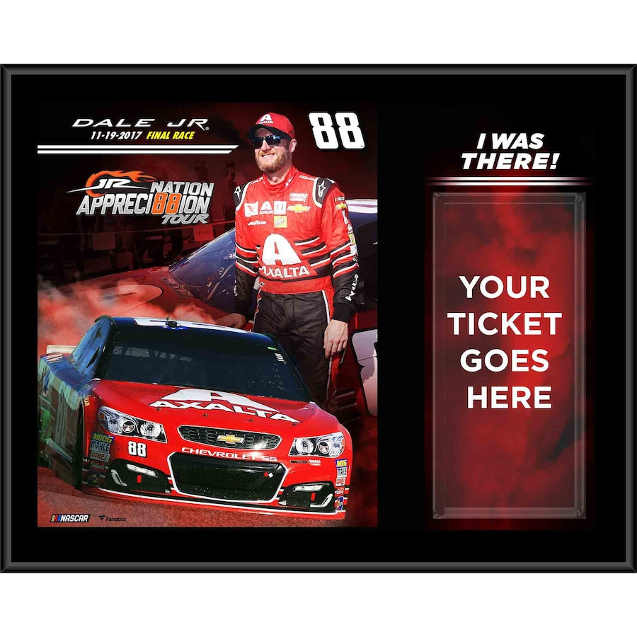 Dale Earnhardt Jr. 12'' x 15'' Final Race ''I Was There'' Sublimated Ticket Plaque
