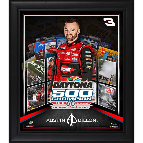 Austin Dillon Framed 15'' x 17'' 2018 Daytona 500 Champion Collage