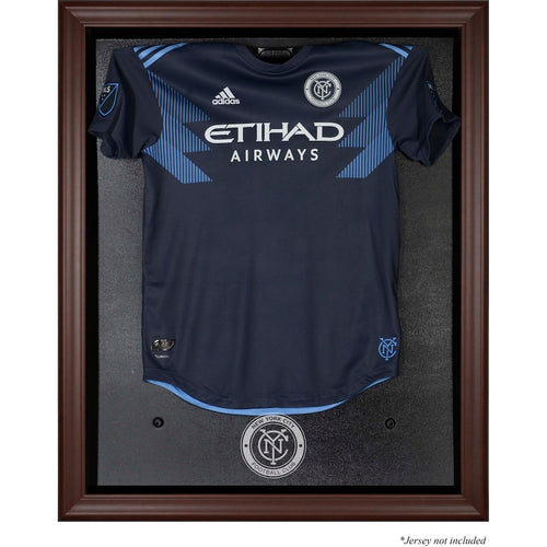New York City FC Framed Brown Team Logo Jersey Display Case