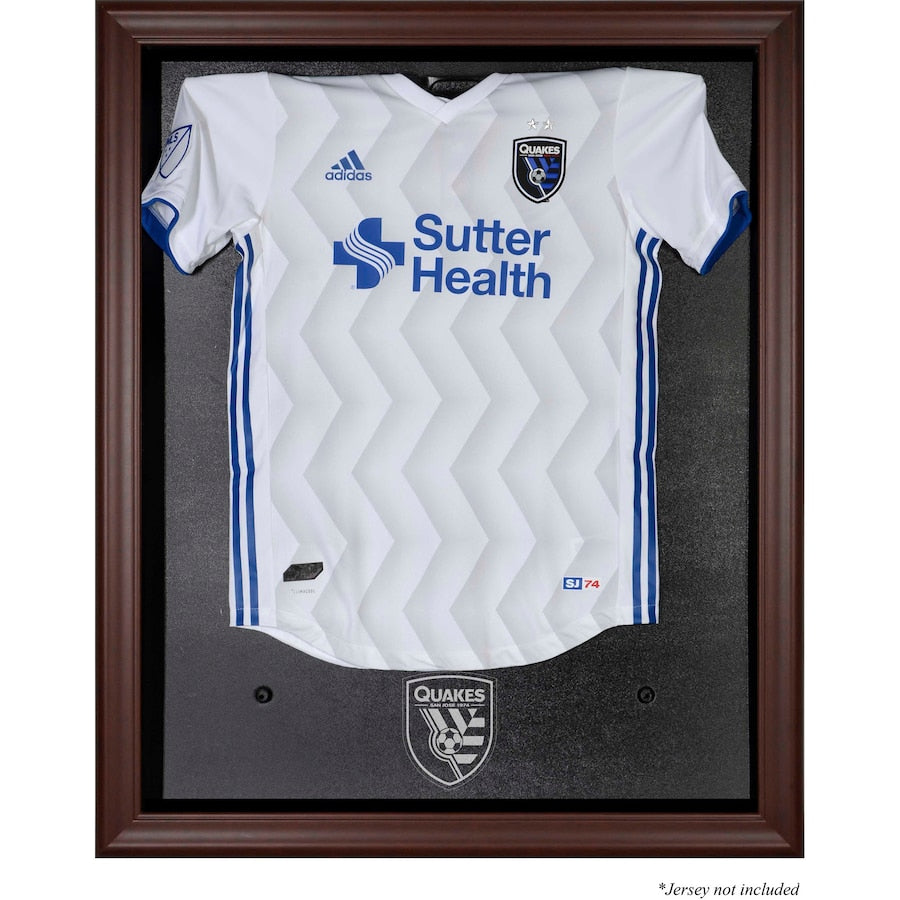 San Jose Earthquakes Framed Brown Team Logo Jersey Display Case
