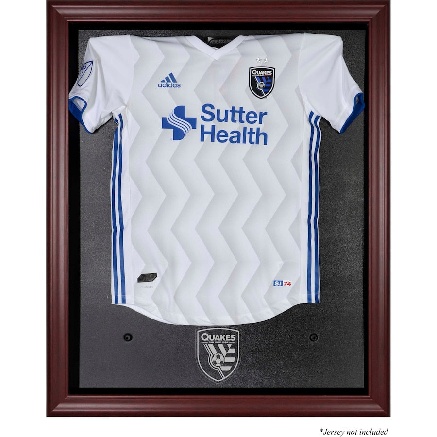 San Jose Earthquakes Framed Mahogany Team Logo Jersey Display Case