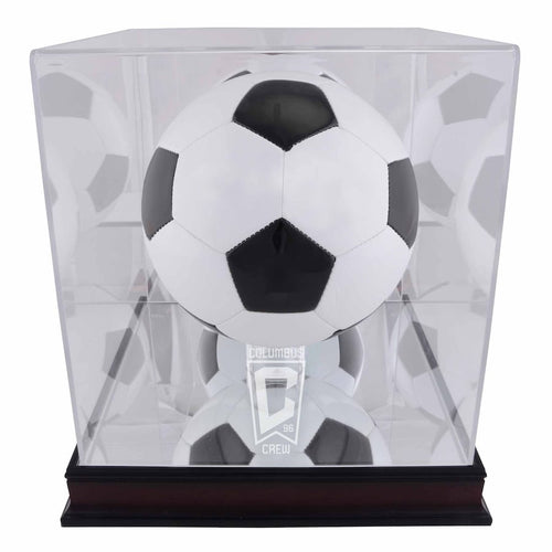 Columbus Crew Mahogany Team Logo Soccer Ball Display Case