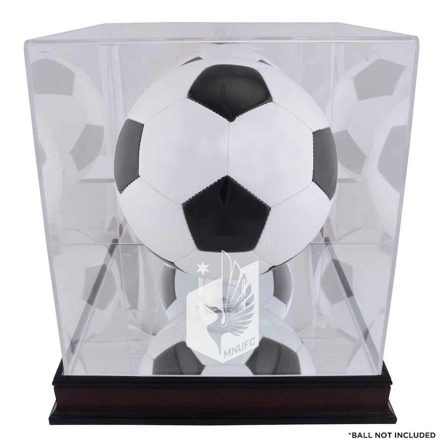 Minnesota United FC Mahogany Team Logo Soccer Ball Display Case