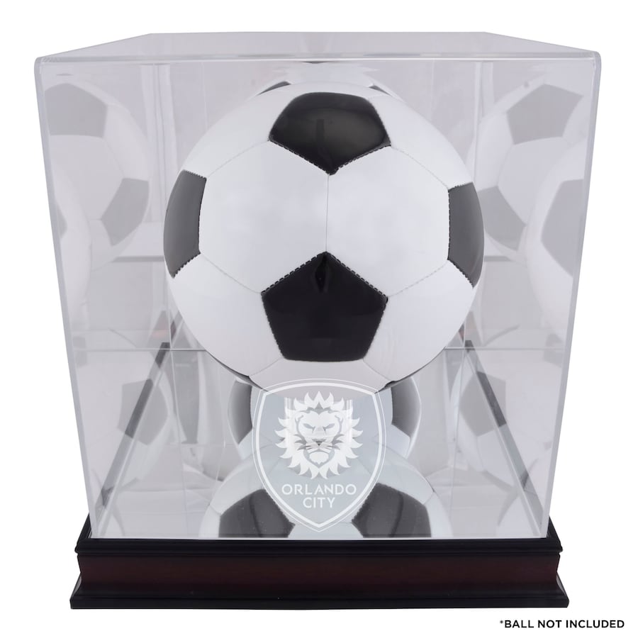 Orlando City SC Mahogany Team Logo Soccer Ball Display Case