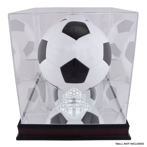 Toronto FC Mahogany Team Logo Soccer Ball Display Case