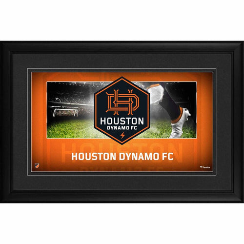Houston Dynamo Framed 10'' x 18'' Team Logo Panoramic Photograph