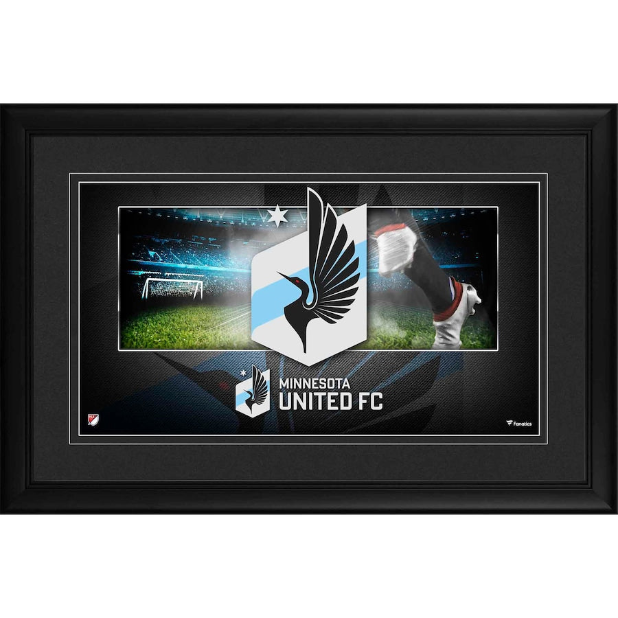 Minnesota United FC Framed 10'' x 18'' Team Logo Panoramic Photograph
