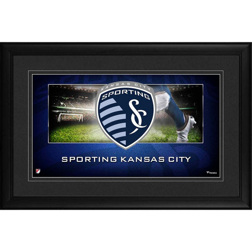 Sporting Kansas City Framed 10'' x 18'' Team Logo Panoramic Photograph
