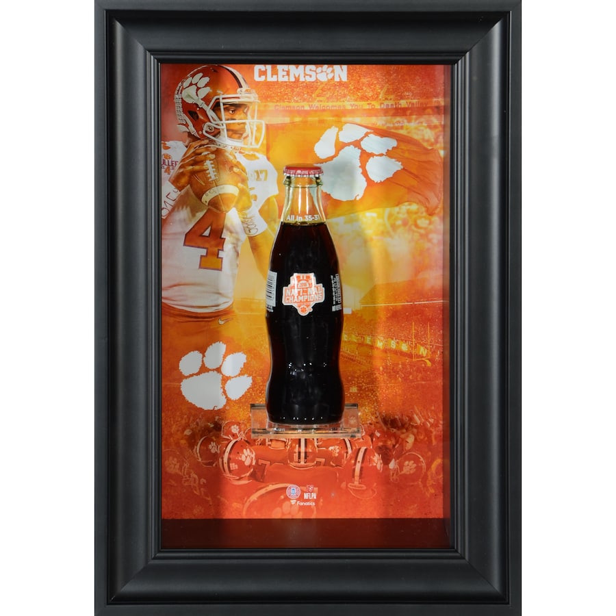 Clemson Tigers Framed 11'' x 16'' 2016 National Champions Coke Bottle Shadowbox