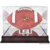 LSU Tigers Mahogany Football Logo Display Case with Mirror Back