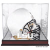 LSU Tigers Mahogany Helmet Logo Display Case with Mirror Back
