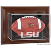 LSU Tigers Brown Framed Wall-Mountable Football Display Case