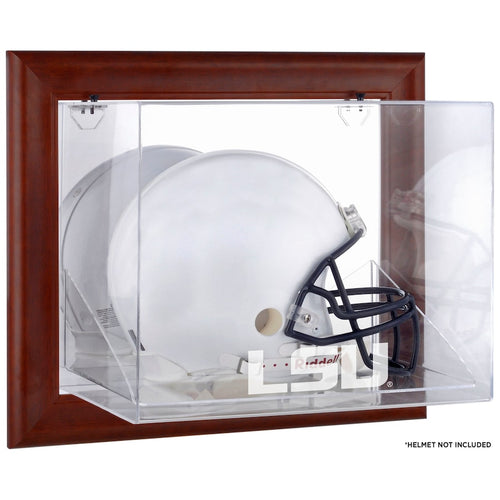 LSU Tigers Brown Framed Wall Mounted Helmet Display Case