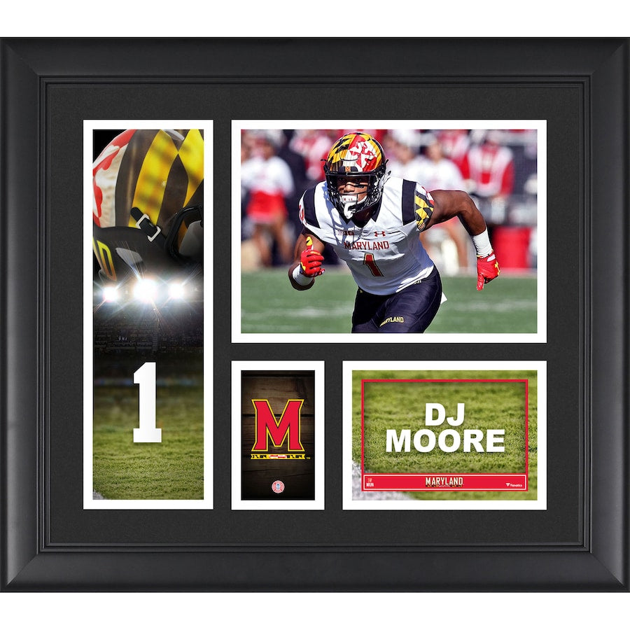 DJ Moore Maryland Terrapins Framed 15'' x 17'' Player Collage