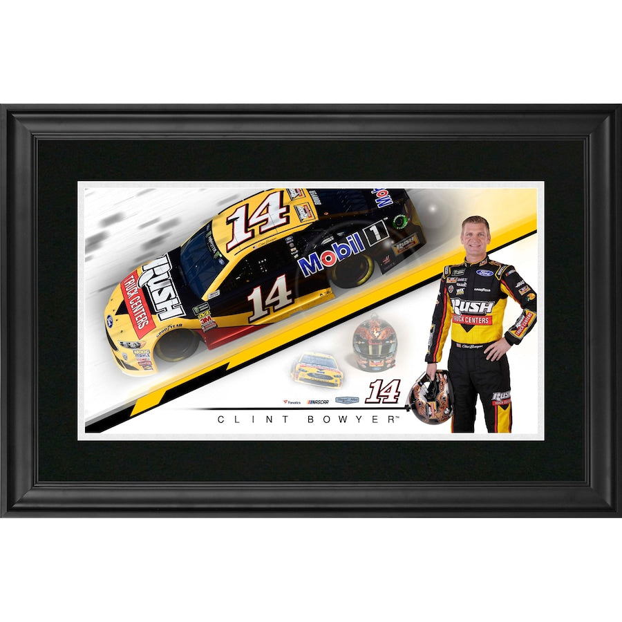 Clint Bowyer Framed 10'' x 18'' 2018 RUSH Panoramic Photograph