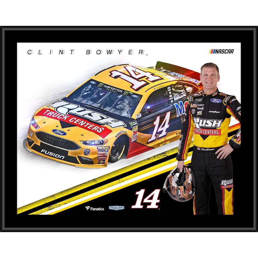 Clint Bowyer 12'' x 15'' 2018 RUSH Sublimated Plaque