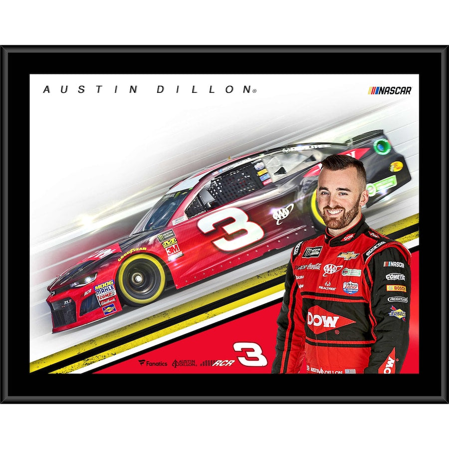 Austin Dillon 12'' x 15'' 2018 DOW Sublimated Plaque