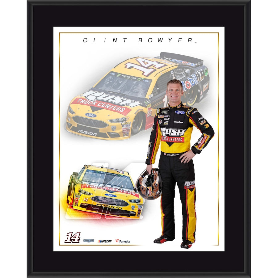 Clint Bowyer 10.5'' x 13'' 2018 RUSH Sublimated Plaque