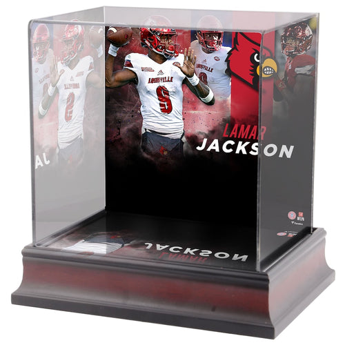 Lamar Jackson Louisville Cardinals Deluxe Mini Helmet Display Case