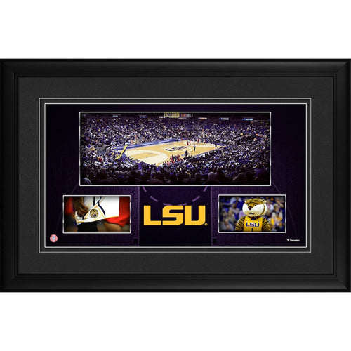 Louisiana State Tigers Framed 10'' x 18'' Pete Maravich Assembly Center Panoramic Collage