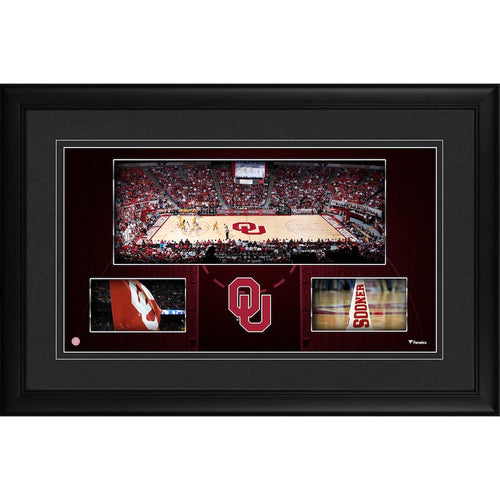 Oklahoma Sooners Framed 10'' x 18'' Lloyd Noble Center Panoramic Collage