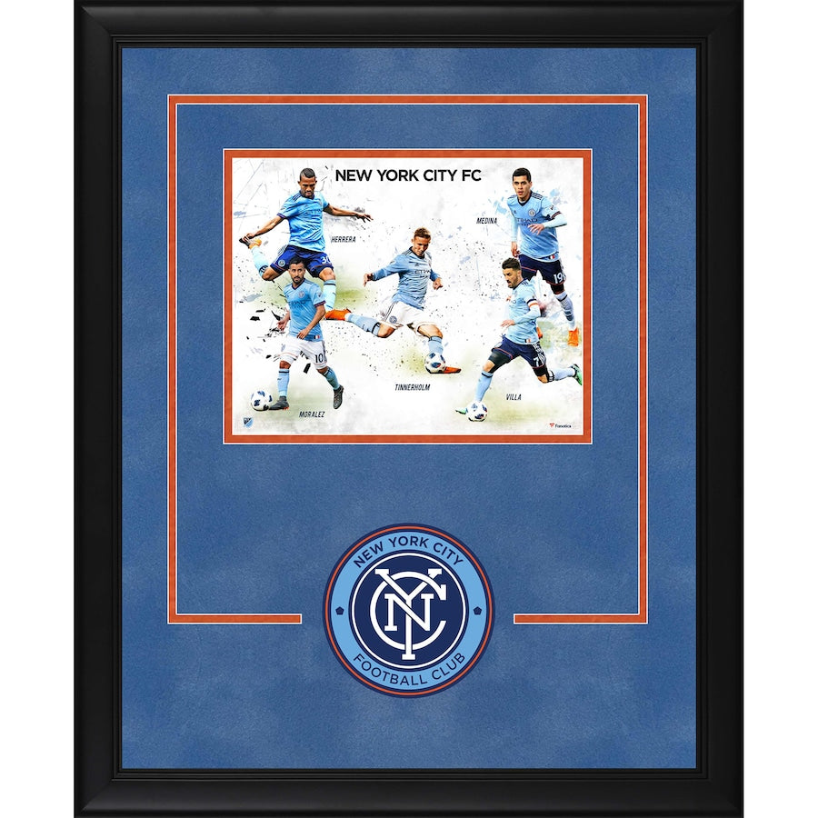 New York City FC Deluxe Framed 8'' x 10'' Players Collage