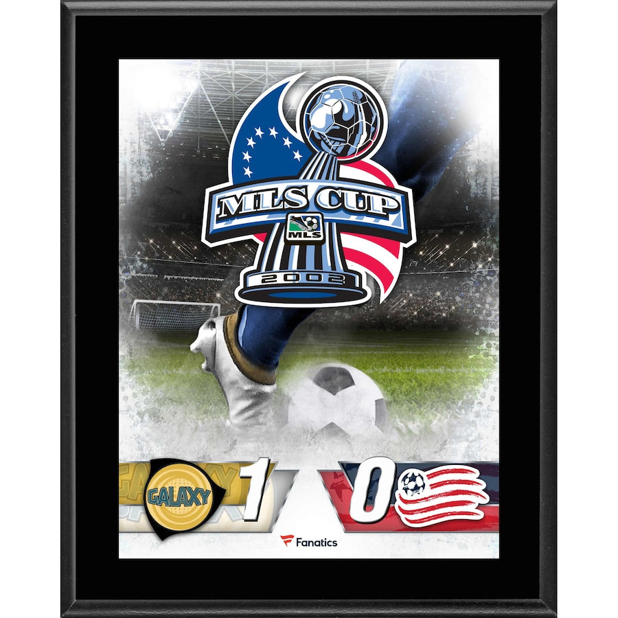 LA Galaxy vs. New England Revolution 10.5'' x 13'' 2002 MLS Cup Sublimated Plaque