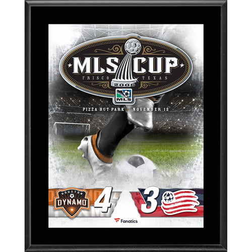 Houston Dynamo vs. New England Revolution 10.5'' x 13'' 2006 MLS Cup Sublimated Plaque