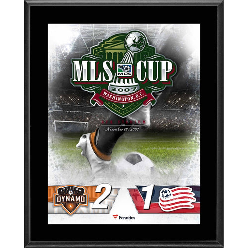 Houston Dynamo vs. New England Revolution 10.5'' x 13'' 2007 MLS Cup Sublimated Plaque
