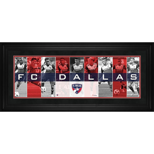 Fc Dallas Framed 10'' x 30'' Player Panoramic Collage