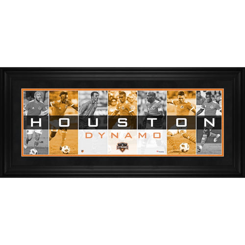 Houston Dynamo Framed 10'' x 30'' Player Panoramic Collage