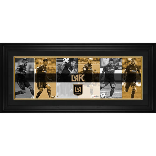 LAFC Framed 10'' x 30'' Player Panoramic Collage