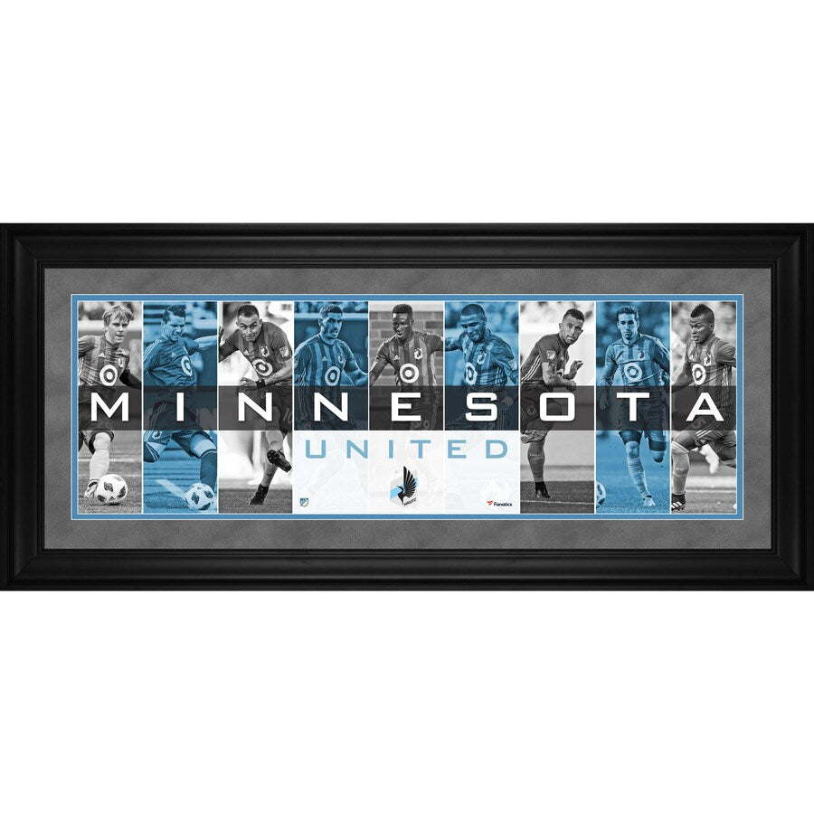 Minnesota United FC Framed 10'' x 30'' Player Panoramic Collage
