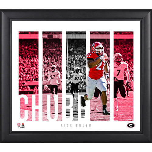 Nick Chubb Georgia Bulldogs Framed 15'' x 17'' Player Panel Collage