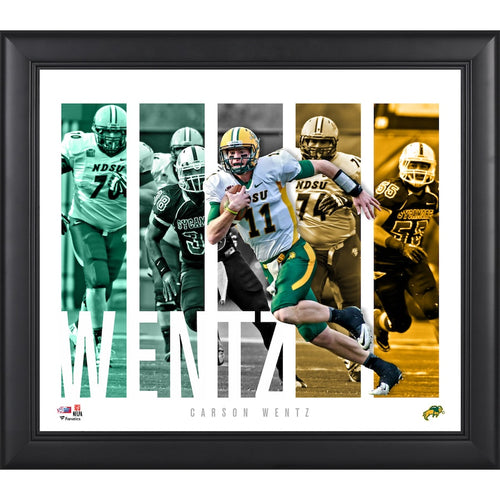 Carson Wentz North Dakota State Bison Framed 15'' x 17'' Player Panel Collage