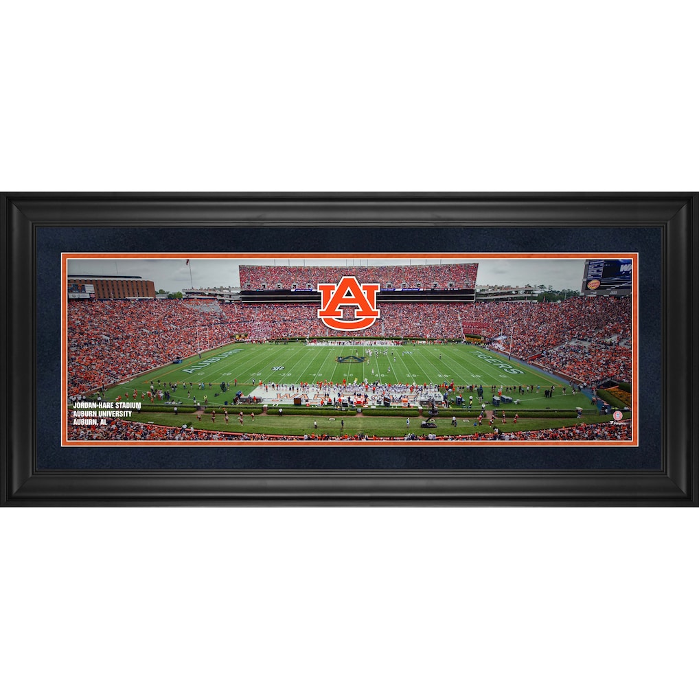 Auburn Tigers Framed 10'' x 30'' Jordan-Hare Stadium Panoramic Photograph