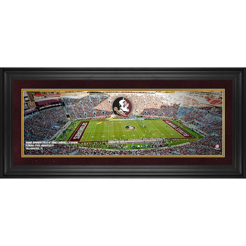 Florida State Seminoles Framed 10'' x 30'' Bobby Bowden Field at Doak Campbell Stadium Panoramic Photograph