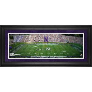 Northwestern Wildcats Framed 10'' x 30'' Ryan Field Panoramic Photograph