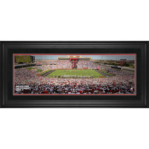 Texas Tech Red Raiders Framed 10'' x 30'' Jones AT&T Stadium Panoramic Photograph