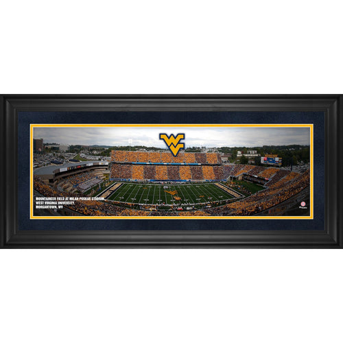 West Virginia Mountaineers Framed 10'' x 30'' Mountaineer Field at Milan Puskar Stadium Panoramic Photograph