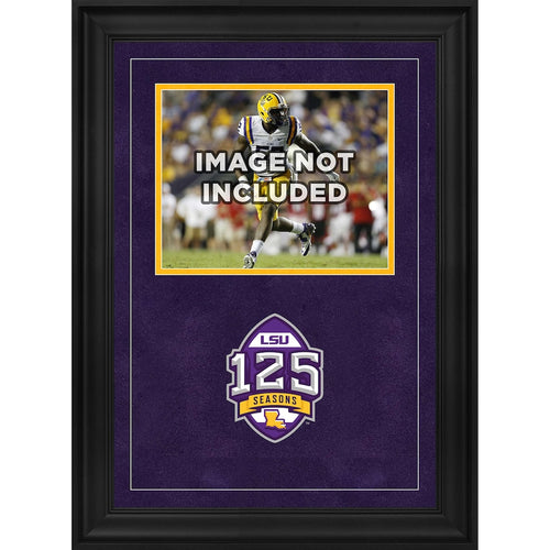 LSU Tigers Deluxe Framed 8'' x 10'' Horizontal Photograph Frame with 125 Years of Football Logo
