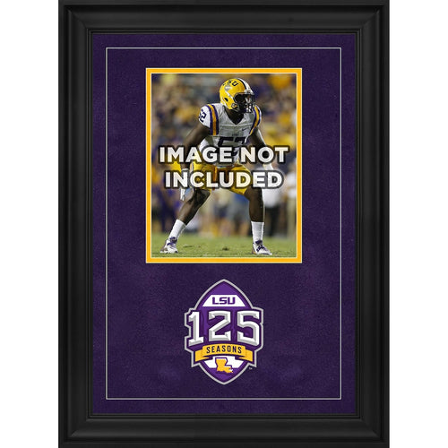 LSU Tigers Deluxe Framed 8'' x 10'' Vertical Photograph Frame with 125 Years of Football Logo