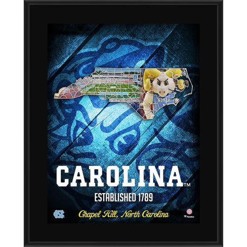 North Carolina Tar Heels 10.5'' x 13'' 2018 Sublimated State Plaque