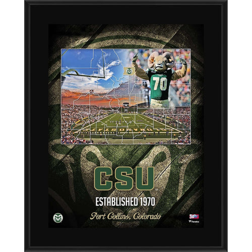 Colorado State Rams 10.5'' x 13'' 2018 Sublimated State Plaque