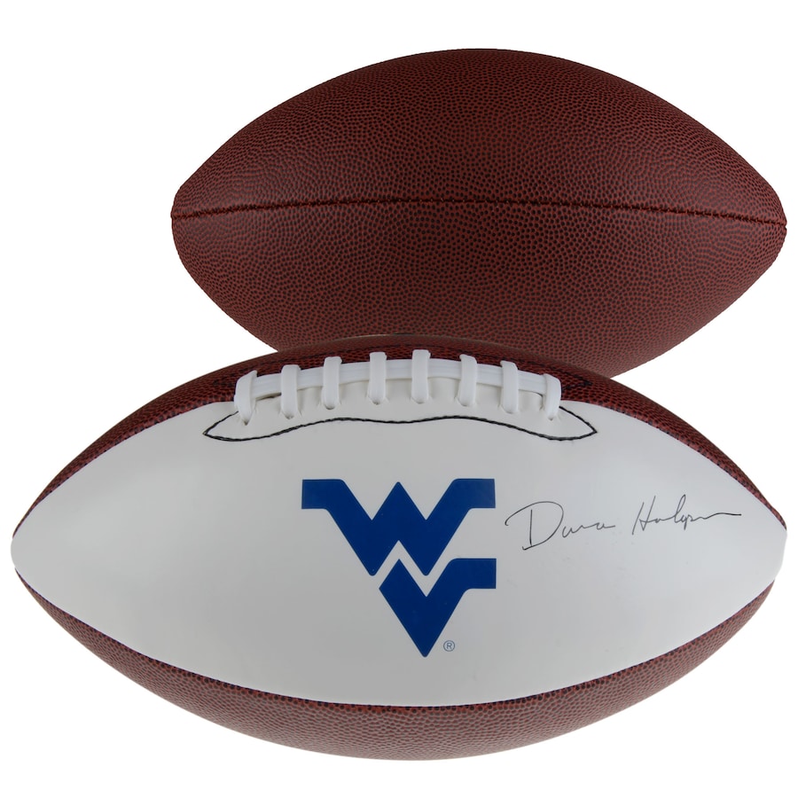 Dana Holgorsen West Virginia Mountaineers White Panel Football - Facsimile Signature