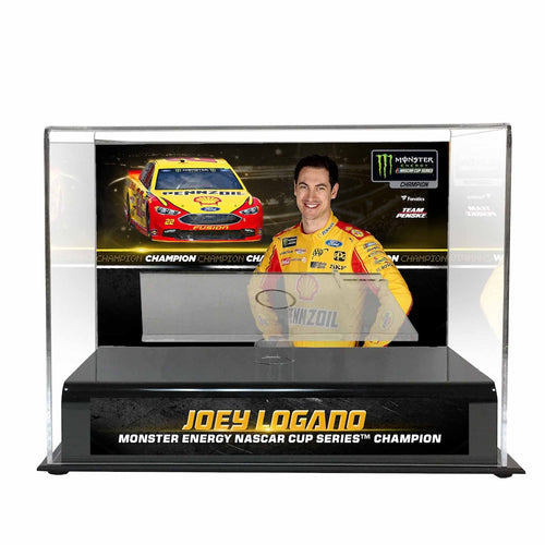 Joey Logano 2018 Monster Energy NASCAR Cup Series Champion 1:24 Die Cast Display Case with Sublimated Plate